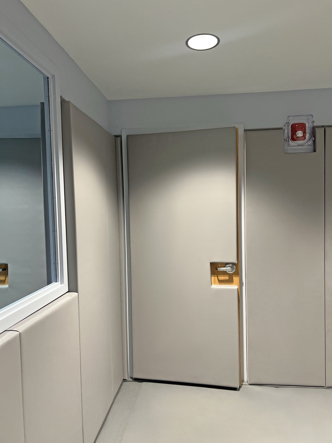 Wall padding installed